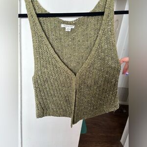 American Eagle Knit Forest Green Vest Size S